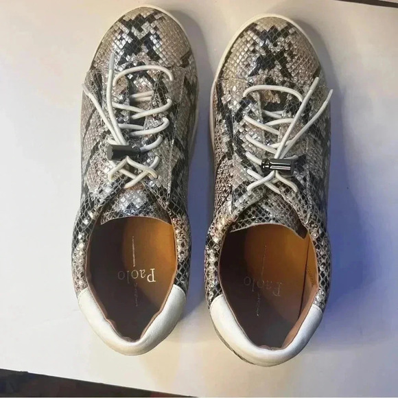 Linea Paolo Kirby Sneaker Snakeskin Print Women Size 7M Classy Dressy - Picture 3 of 6